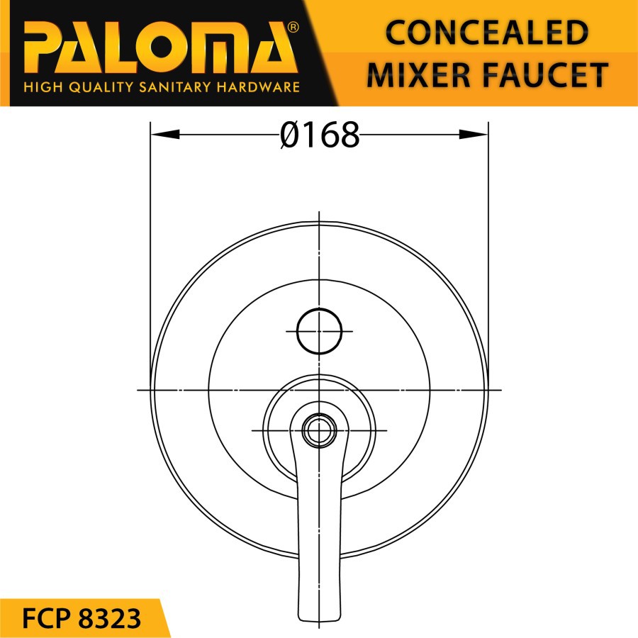 PALOMA FCP 8323 Keran Mixer 4 Lubang Tanam Dinding Tembok Kran Air