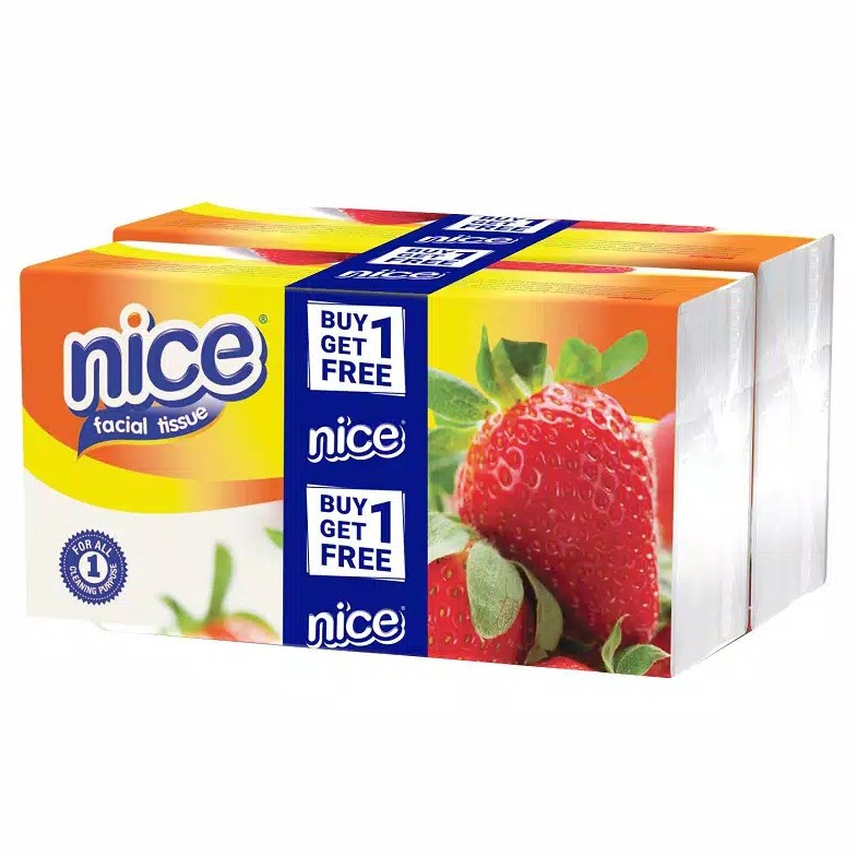 Tisu Nice Facial Soft Pack 200's (Buy 1 get 1 Free)