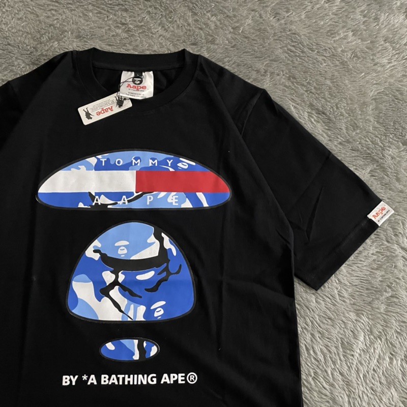 KAOS TSHIRT BAPE AAPE BATHING APE X TOMMY HILFIGER FULLTAG