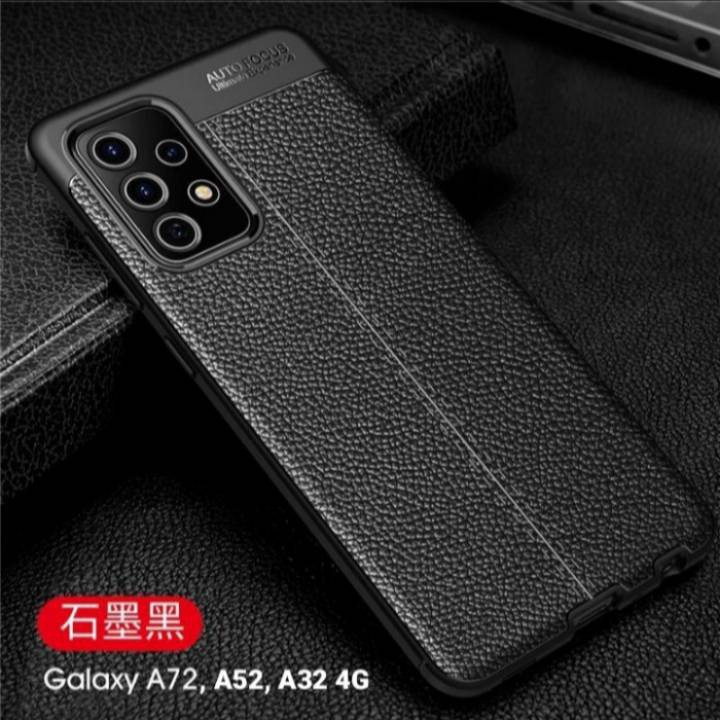 Case Samsung Galaxy A72 Soft Case Lychee Leather Original Samsung A72