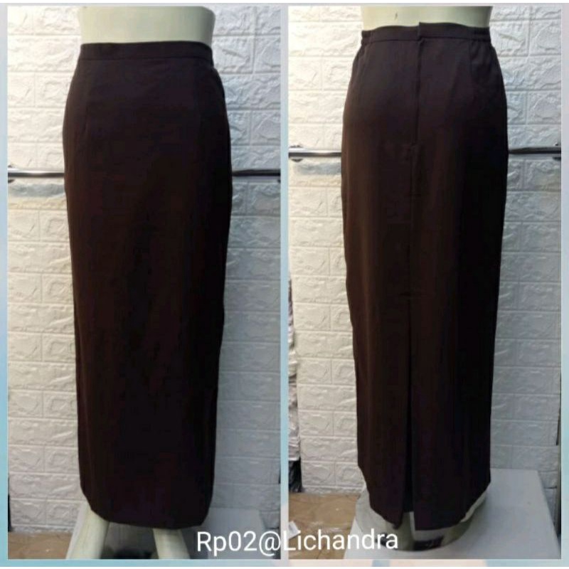 Lichandra rok hitam,dongker,coklat / rok span / bawahan / rok dinas / guru/ pns