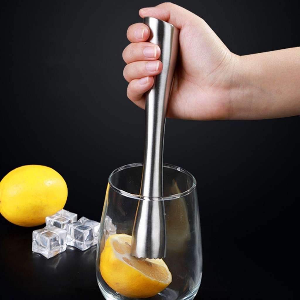 【 ELEGANT 】 Mojito Muddler Bar Dapur Old Fashioned Stainless Steel Rod Hammer Stirrer Alat