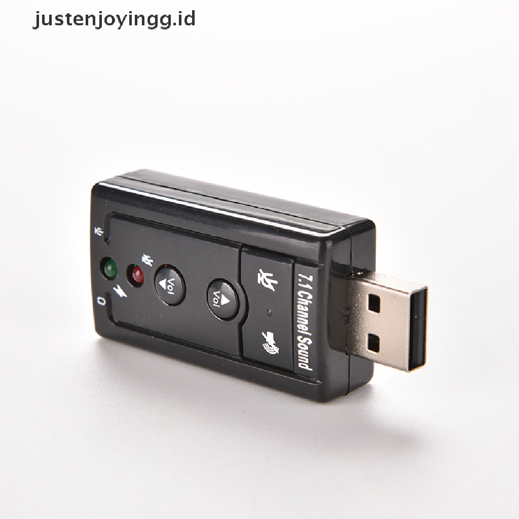 Adapter Sound Card Eksternal 7.1 Channel USB 2.0 3D Virtual 12Mbps