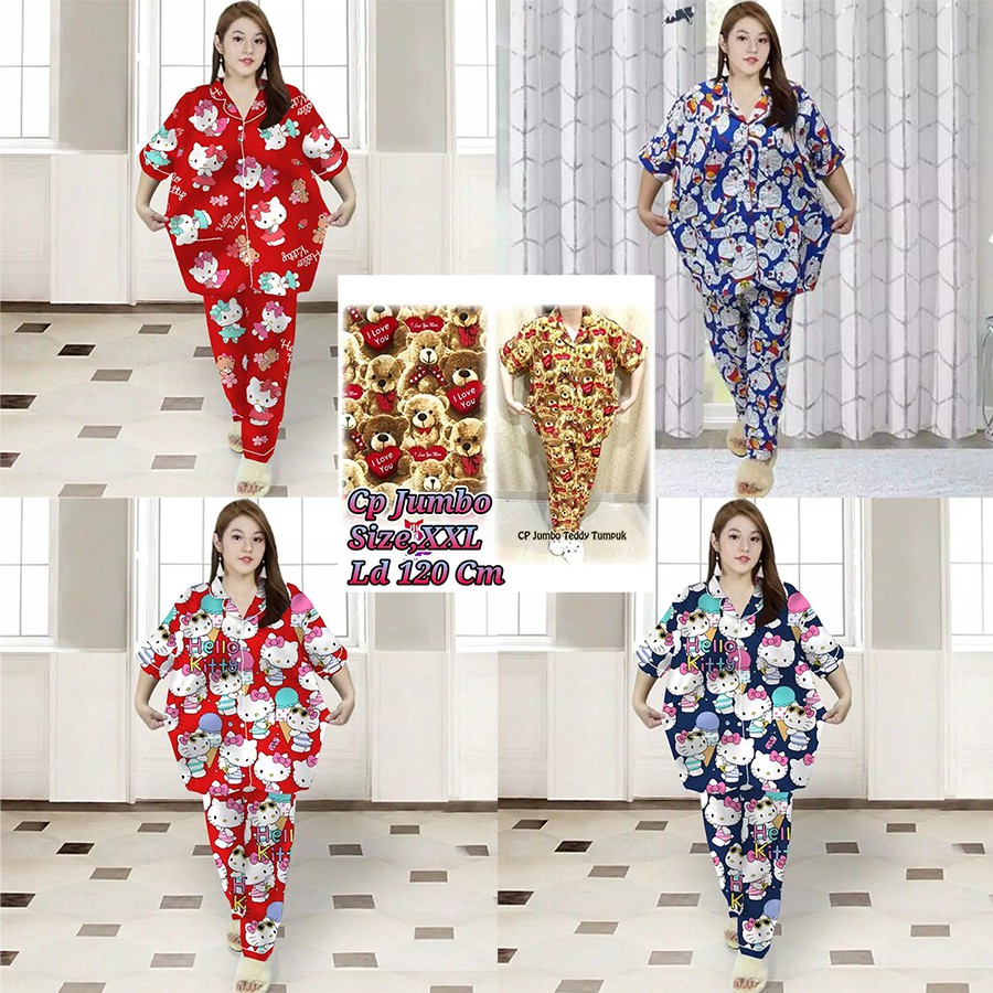 BAJU TIDUR PIYAMA DEWASA CP JUMBO 2IN1 KARAKTER KATUN BAJU TIDUR PIYAMA DEWASA CP JUMBO 2IN1 KARAKTER KATUN