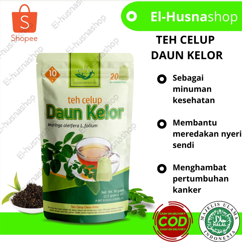

Teh Celup Daun Kelor Herbal Tazakka Membantu Meredakan Nyeri Sendi Isi 20 Kantung Kemasan Standing Pouch