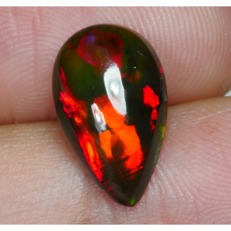 Batu kalimaya Black opal kembang merah jarong