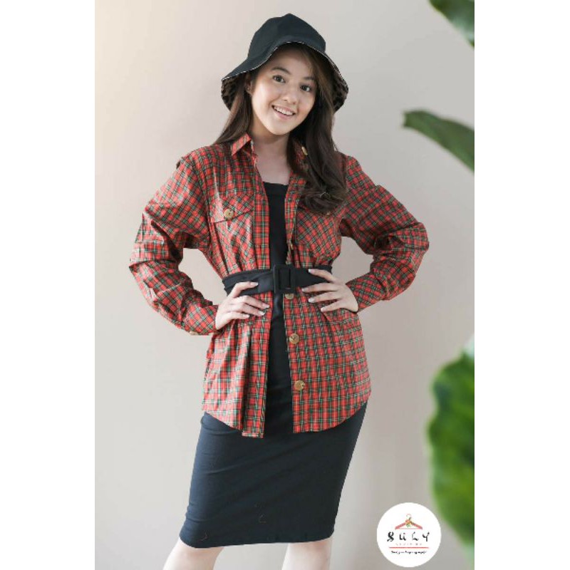 Kora Plaid Overshirt-SL0016