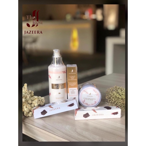satu paket cream jazeera+sabun+foundation
