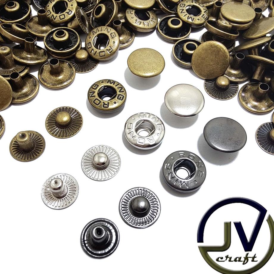 ❀ KANCING JAKET / KANCING CETET JEPRET BESI MING RONG 15 MM / 144 SET ☎