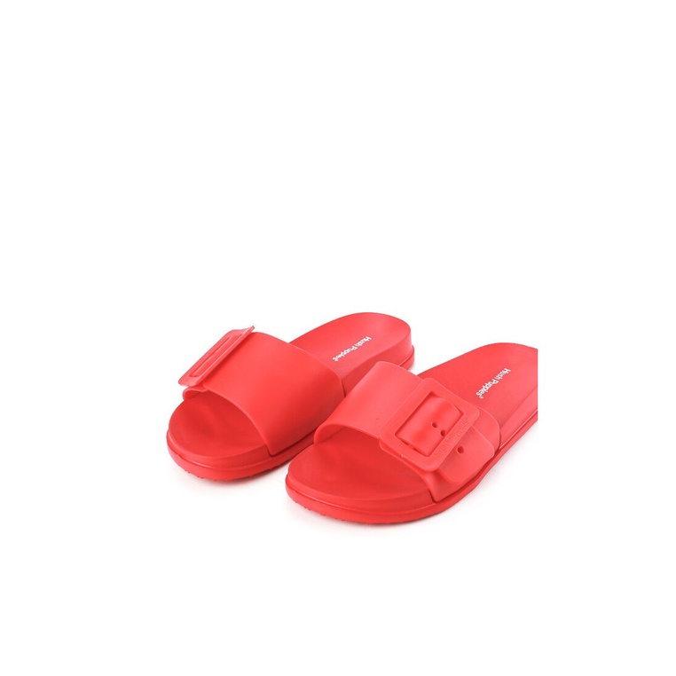 SANDAL SLIDE WANITA HUSH PUPPIES ORIGINAL CASUAL BRANDED RED HW18