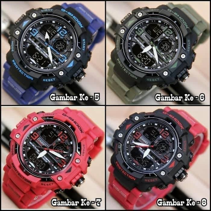 JAM TANGAN PRIA DUAL TIME DT 3744 PROTECTION ANTI AIR GK018