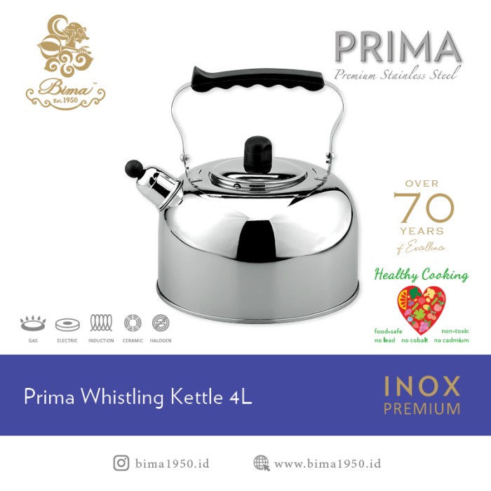Jual Bima Prima Whistling Kettle 4L Shopee Indonesia