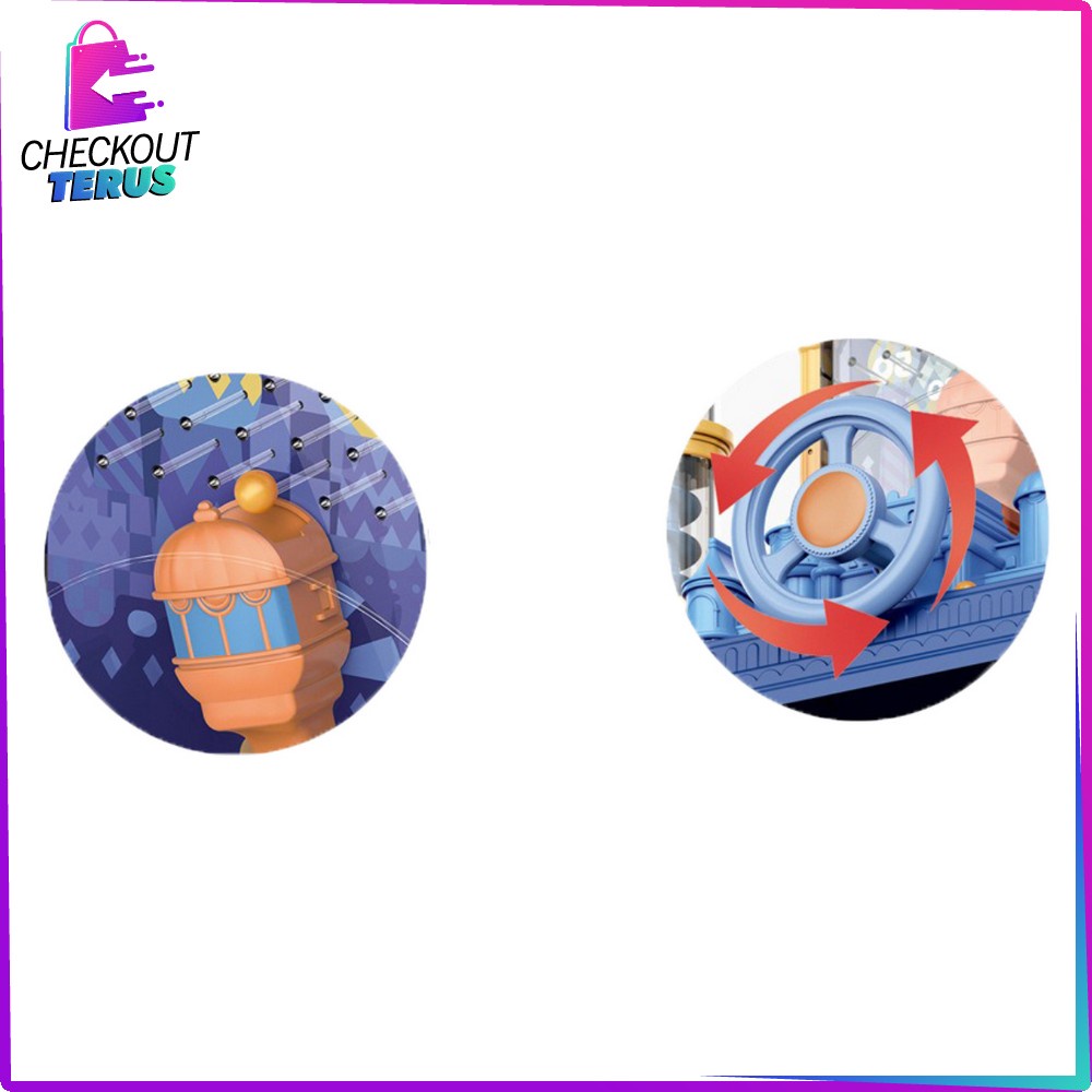 CT M218 Mainan Anak Ball Catching Games Pin Ball Board Games Castle Adventure Permainan Meja Pinball Menangkap Bola