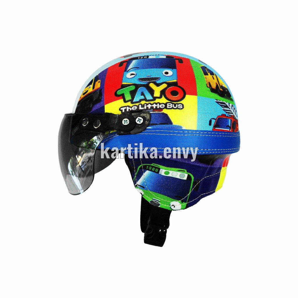 SUPER Helm Anak Balita Retro Kartun Bus