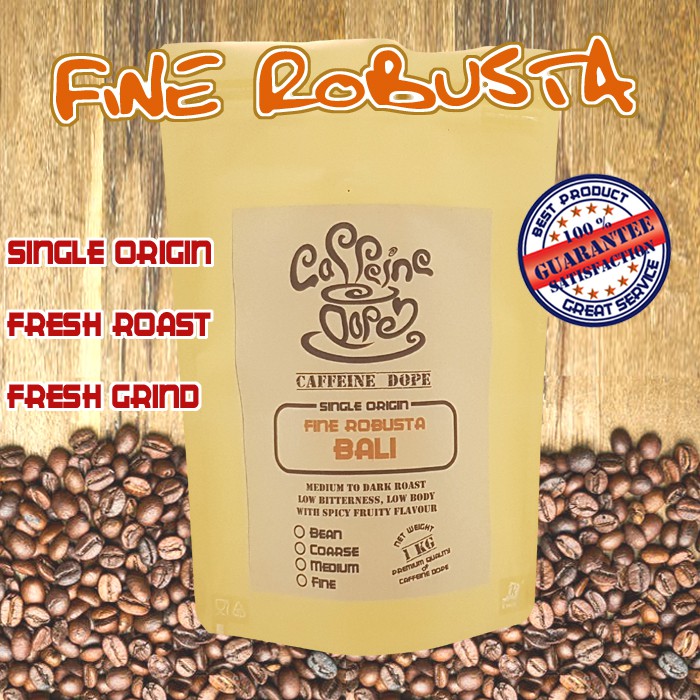 Kopi Robusta Bali 1 Kg -Fine Robusta- Bean/Biji & Ground/Bubuk