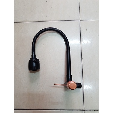 Kran Dapur / Sink Angsa Flexible Tembok Black Gold Giovanni 262 BGBST