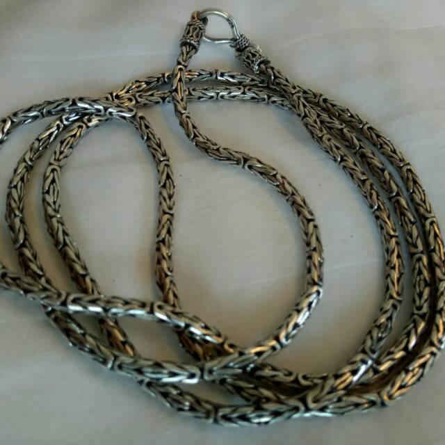 Kalung perak pria handmade borobudur 925