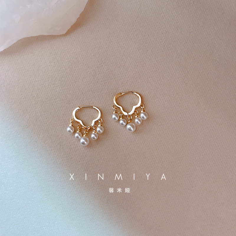 Anting Klip S925 Silver Liontin Rumbai Mutiara Untuk Wanita