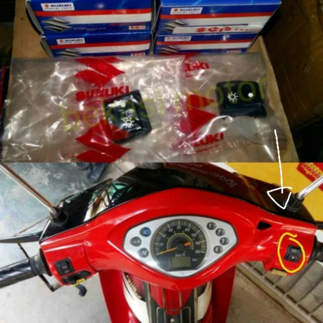 37340-09G switch saklar lampu utama suzuki shogun 125 R SP old lama bisa ke vario lama beat karbu sp