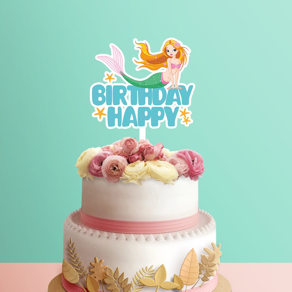 Topper Kue Motif Tulisan Happy Birthday Bahan Akrilik Untuk Pesta Ulang Tahun