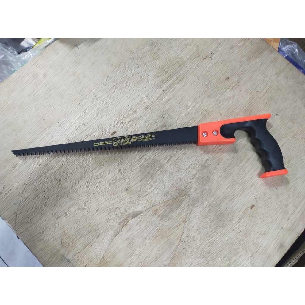 HAND SAW GERGAJI KAYU DAHAN RANTING 14&quot; INCH 350 MM CAMEL MURAH