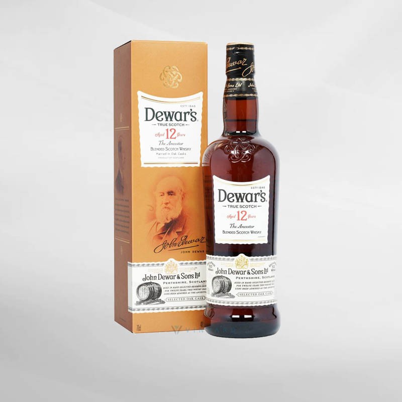 Dewars 12 Year Old Blended Scotch Whisky 700 ml ( Original &amp; Resmi By Vinyard )