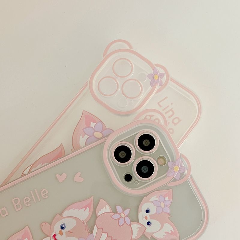 Case Motif Rubah Warna Pink Untuk IPhone 12 13 11 Pro Max X Xs Max Xr