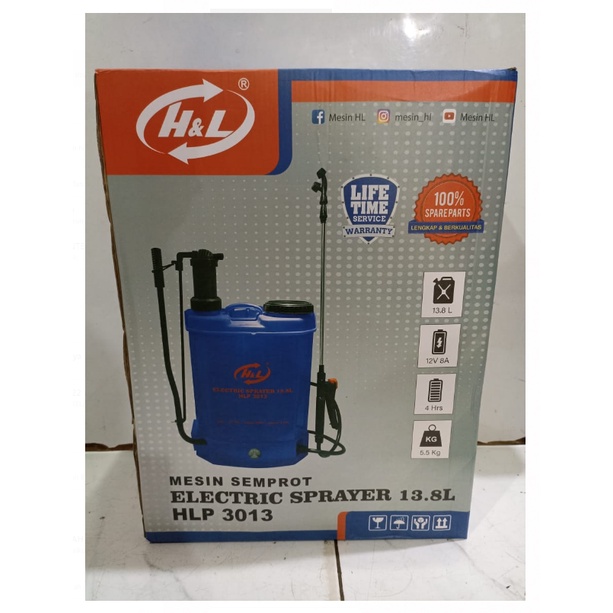 Elektrik Sprayer HLP 3016 / 14 Liter Otomatis - HNL 2 in 1 Semprot Hama