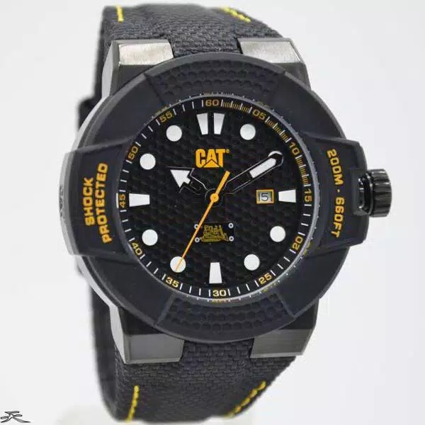 CAT Caterpillar SF.161.61.111 Man Black Dial Black Canvas Strap