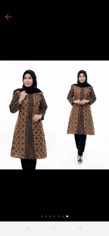 Terlaris Serut Genes Jelita Tunic Navbor Yelbor Whitbor Creambor Tunik Batik Modern Hrb030 Dolbi Dob