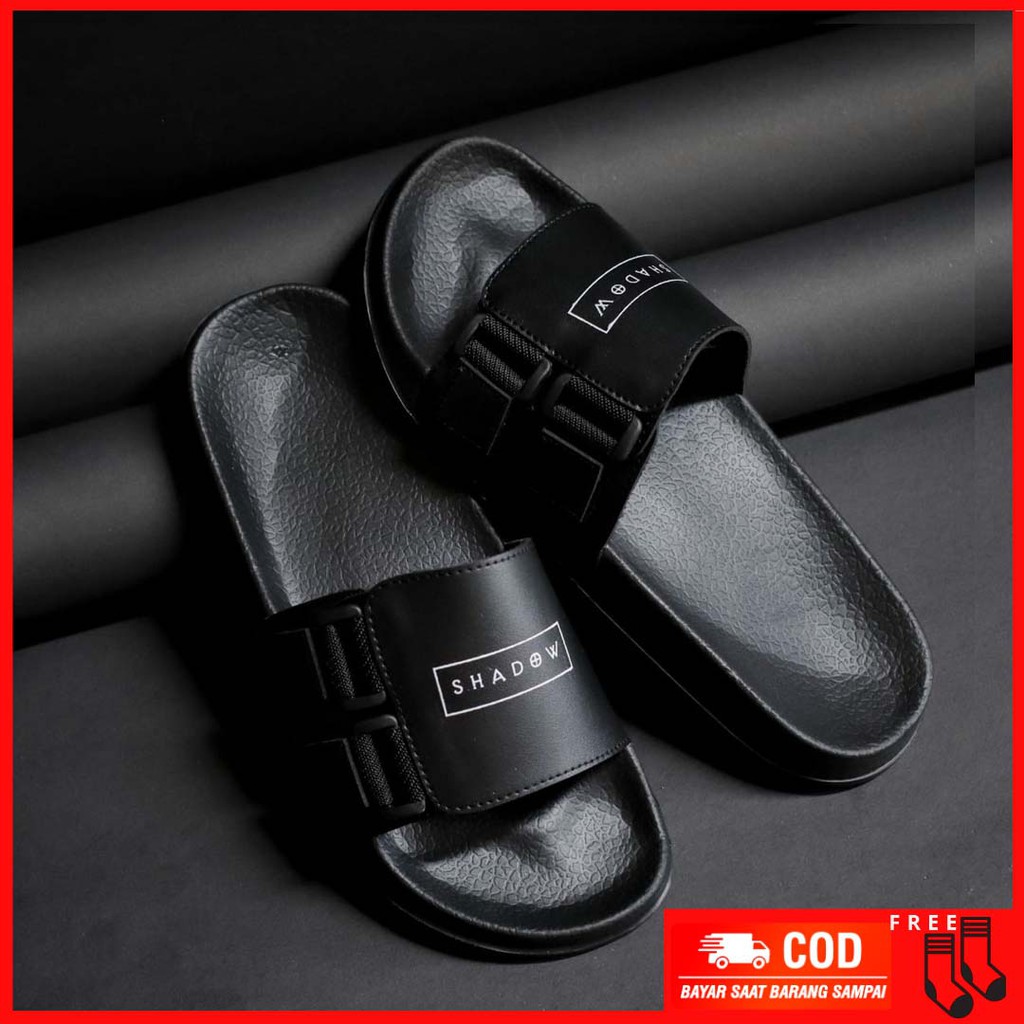 MOLK|Sendal Slide Pria Original Distro Sandal Slop Selop Cowok Simple Trendy Kekinian