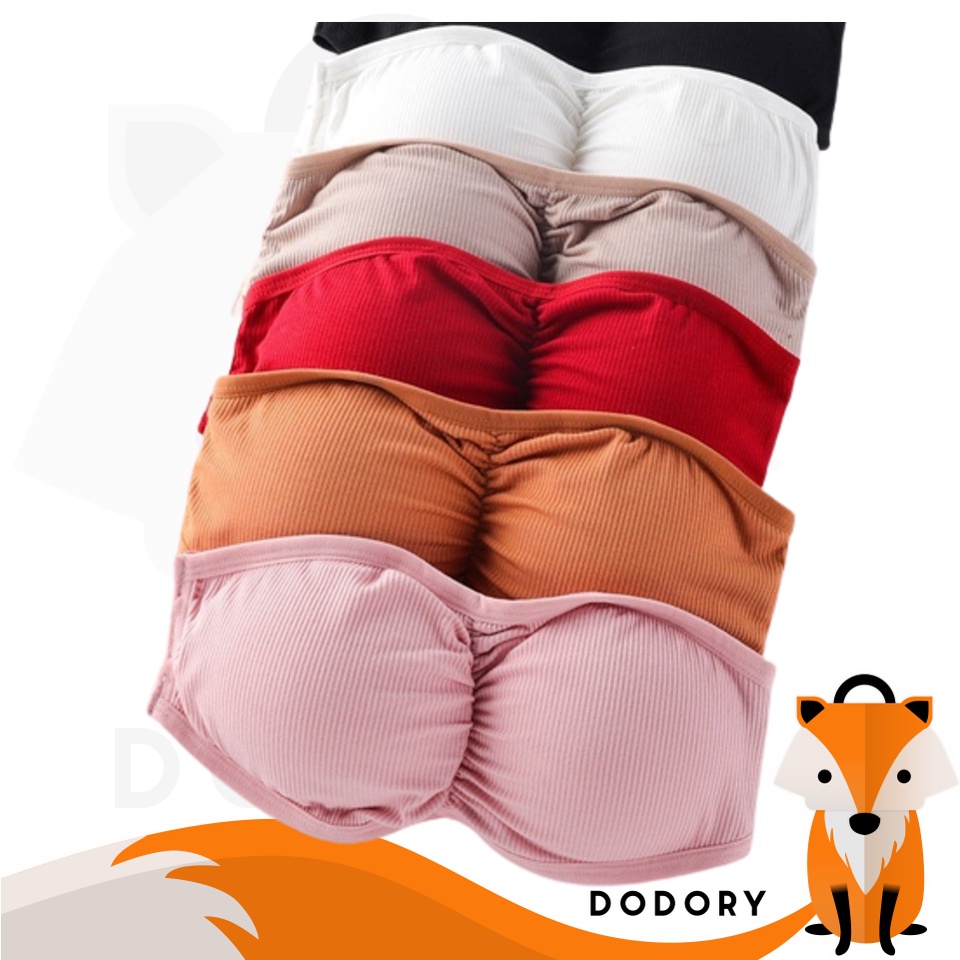 DODORY  BRA541 Pakaian Dalam Wanita Bra Tanpa Kawat Bra Intim Tanpa Tali Bustier Bandeau Pakaian Dalam Dada