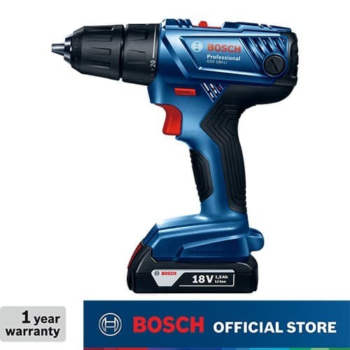 Bosch GSR 180 Bor Cordless Besi + 23 Pcs Accesoris / Mesin Bor Tanpa Kabel