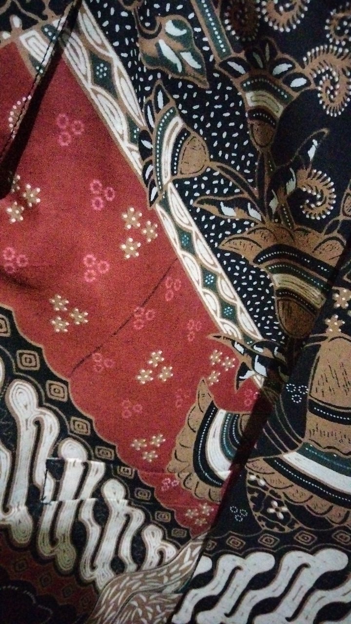 Kemeja Batik Solo Premium Pria Casual Kombinasi Lengan Panjang Lapis Furing Katun Jogja Alisan Bm08