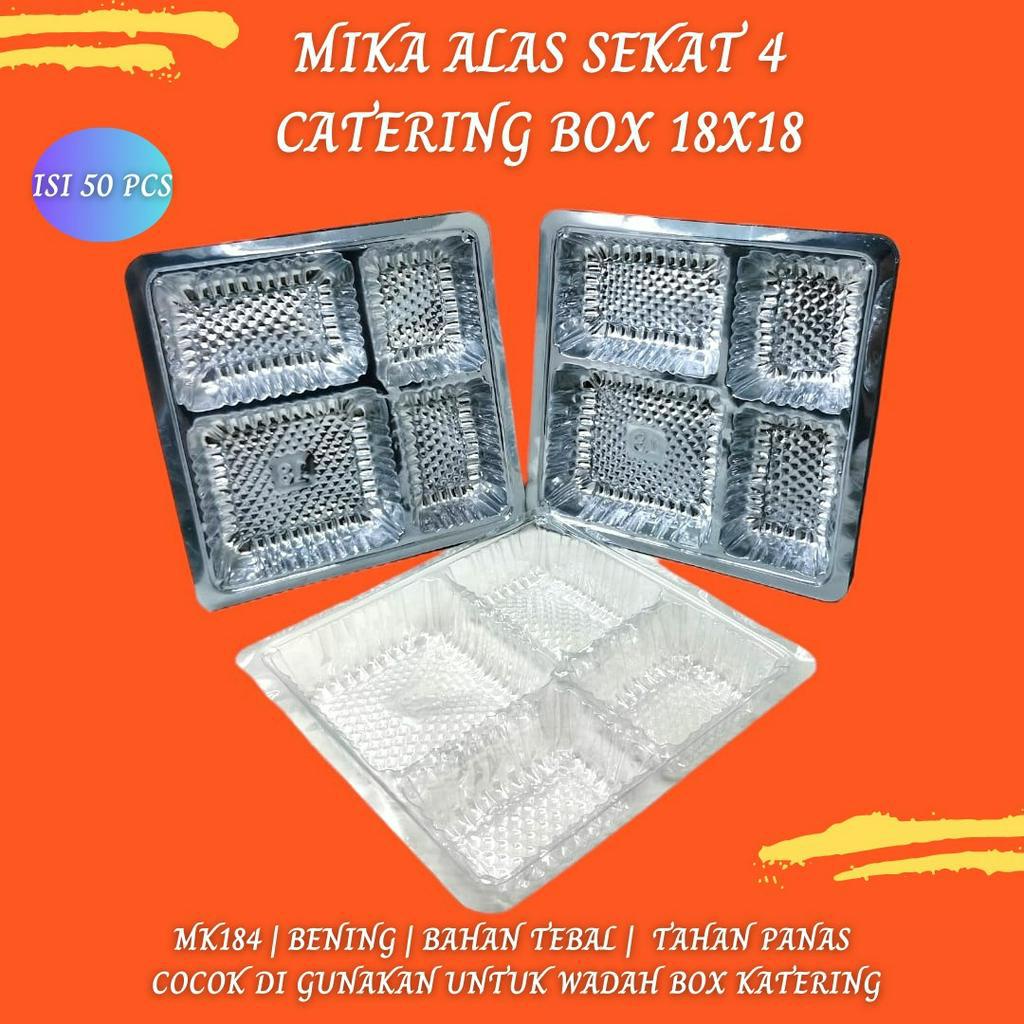 Mika 18x18 Sekat 6 Mika Alas Tumpeng (Isi 100 Pcs-MP186)