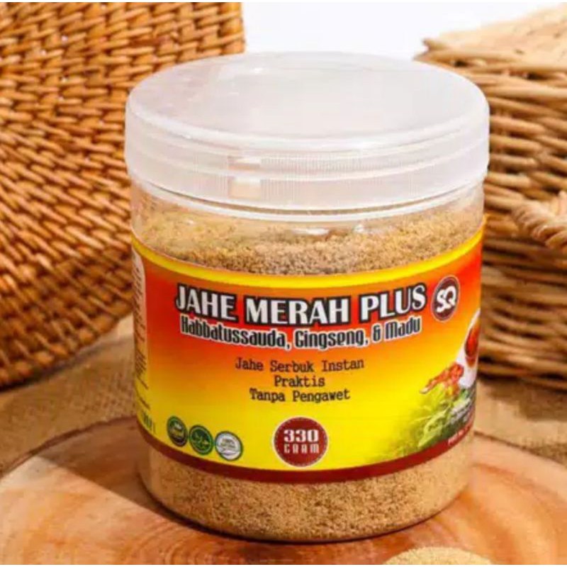 

JAHE MERAH SQ 330 GRAM JAHE MERAH PLUS Habbatussauda, Gingseng, & Madu