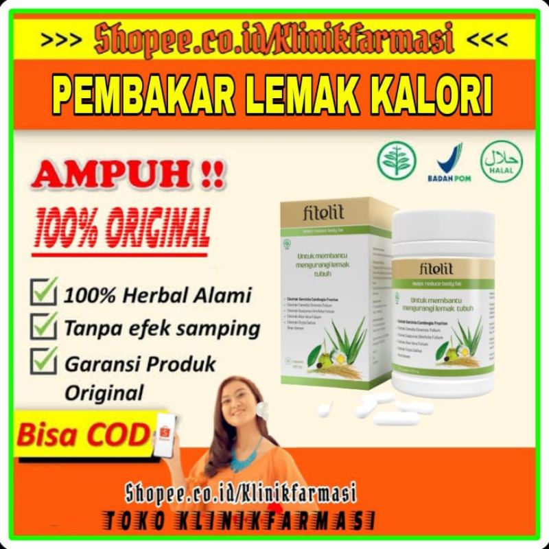 Fitelit Obat Penurun Berat Badan - Fitelit 100% Original Obat Diet Pembakar Lemak & Kalori - Penurun