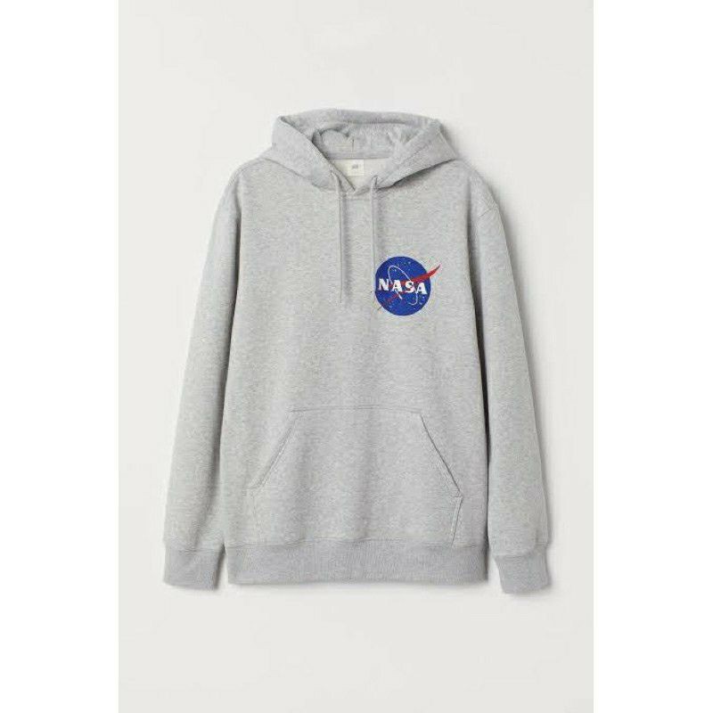 Hoodie H&M Nasa Global Grey 100%Original ( Good Quality )