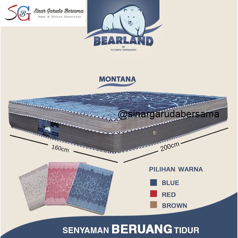 MATRAS SPRING BED BEARLAND GRIZZLY / SPRING BED HARGA TERJANGKAU KUALITAS TINGGI GARANSI 15 TAHUN