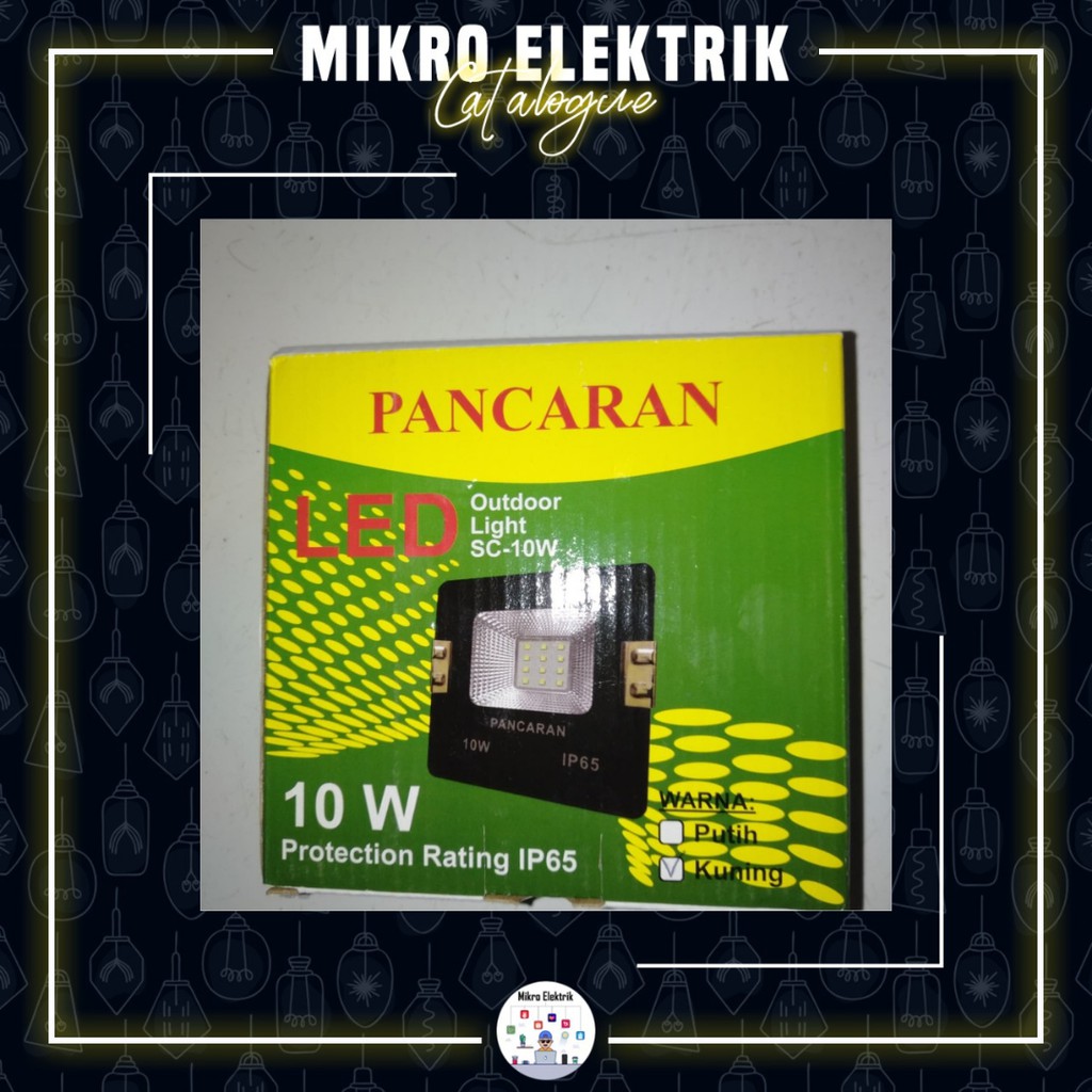 Lampu LED Sorot / Tembak Halogen Pancaran 10 W Putih  / Kuning