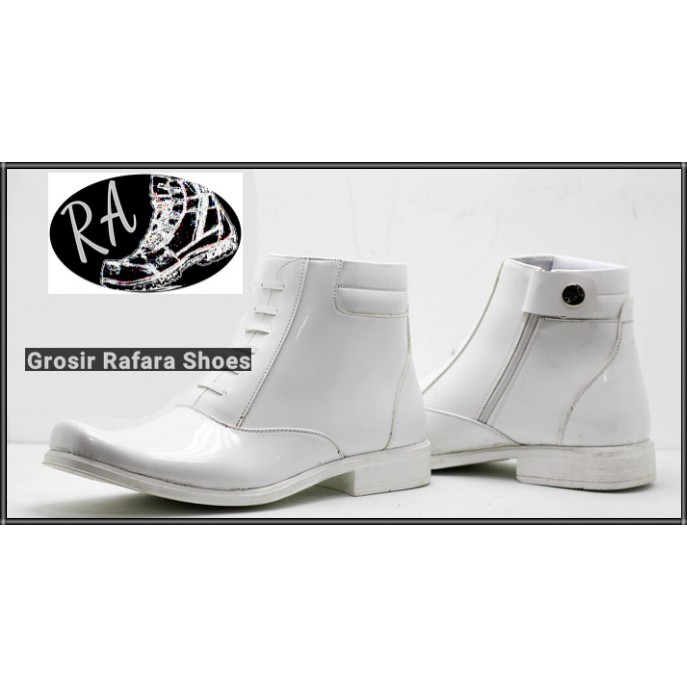 Sepatu Pria Boots PUTIH PDU - PDH - TNI AL - PDL Grosir Sepatu murah..