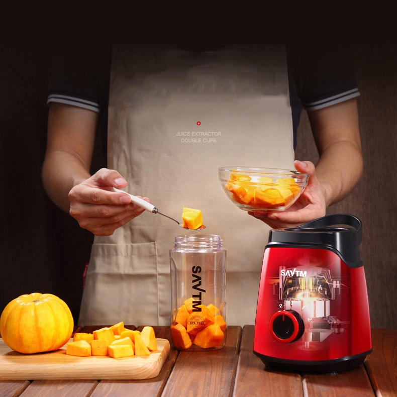 Savtm Blender Juicer Blender 2 IN 1 Kapasitas 0.7 Liter Pelumat Bahan Makanan