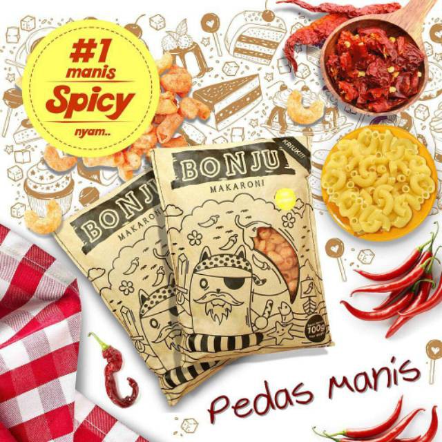 

Makaroni Bonju Pedas Manis Level 01