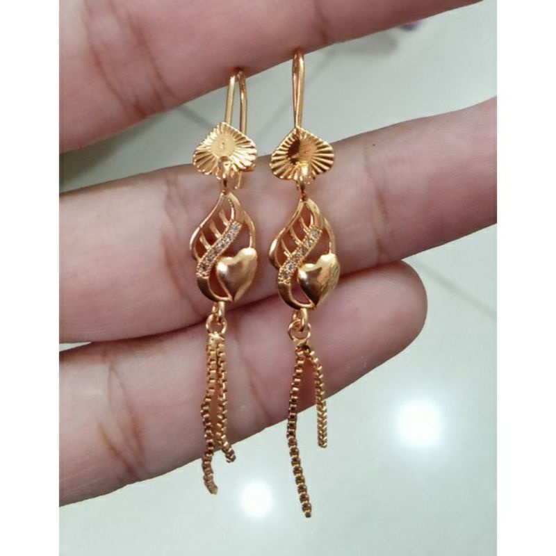 Anting Rumbai,Anting desi Rumbai dan Anting clip Rumbai,sepuh emas 24K