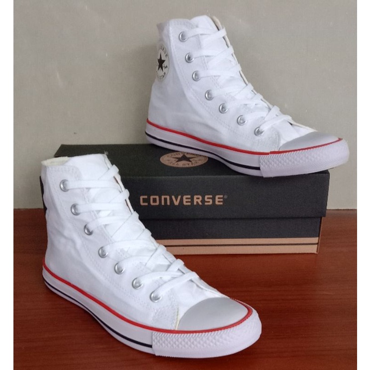 sepatu converse all star classic high full white all star classic tinggi putih polos