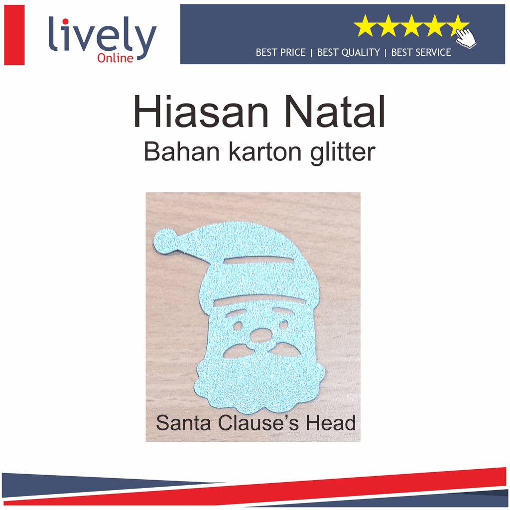 Hiasan Natal Kepala Santa Santaclaus Head