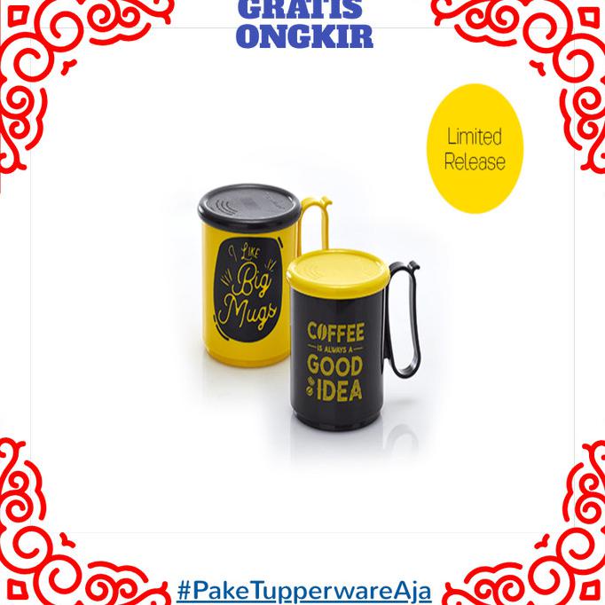 Spesial Set Gelas Tupperware-Cangkir Mug Tupperware Jumbo 600Ml Gilaa