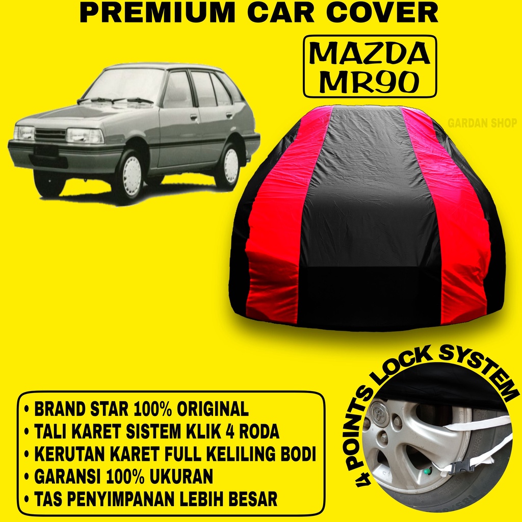 Body Cover MAZDA MR90 Sarung Strip MERAH Penutup Pelindung Bodi Mobil Mazda Mr90 Waterproof PREMIUM Cover