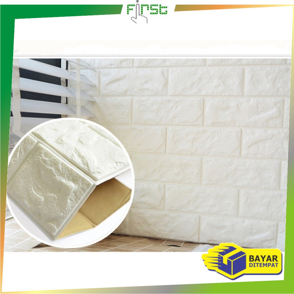 *COD* FH-C55-58 Wallpaper Dinding 3D Wall Sticker Foam Batu Bata Walpaper Dinding Murah WallSticker-7