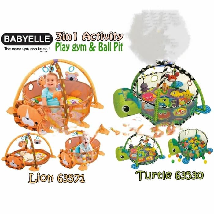 turtle baby gym and ball pit